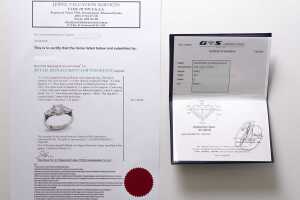 A diamond trilogy ring in 19 carat white gold - 6