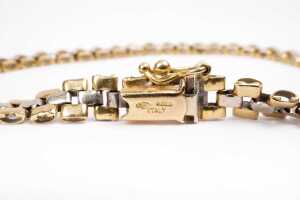 An Italian bracelet in 18 carat yellow and white gold - 4