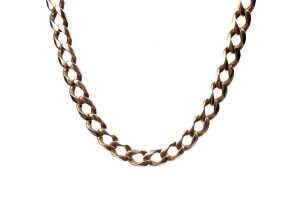 A curb link necklace in 9 carat yellow gold