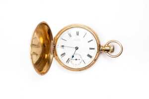 An antique Waltham pocket watch in 18ct yellow gold