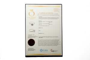 A diamond ring in 18 carat white gold - 5