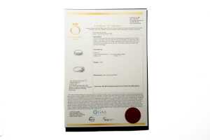 A diamond ring in 9 carat white gold - 5