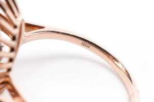 A morganite and diamond ring in 14 carat rose gold - 5