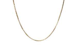 A box link chain in 18 carat yellow gold