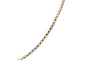 A box link chain in 18 carat yellow gold - 2