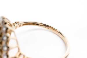 A diamond ring in 14 carat yellow gold - 5