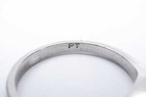 A diamond fitted wedding band in platinum - 5