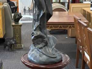 Agathon Leonard (after), Art Deco dancer, bronze female figure on marble base - 3