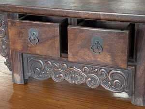 Chinese carved tabletop altar cabinet - 2
