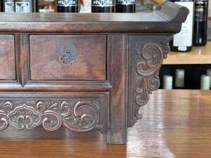Chinese carved tabletop altar cabinet - 3