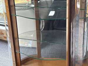 Art Deco burr maple display cabinet - 3