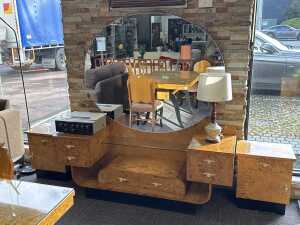 Art Deco burr maple dressing table