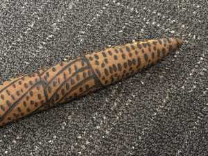 Indigenous digging stick with pokerwork decoration - 2