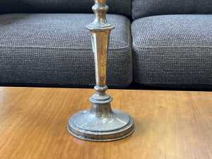 Pair of silver-plated candelabras - 3