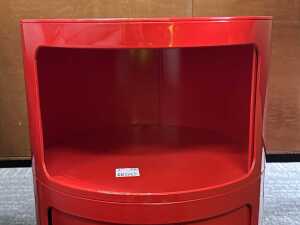 Reproduction (Kartell style) red side table - 3