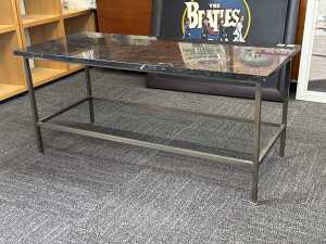 Marble-top coffee table