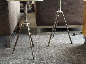 Pair of rustic metal side tables - 3