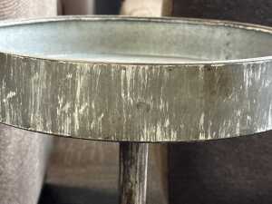 Pair of rustic metal side tables - 4