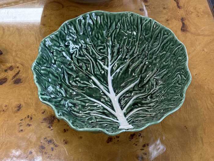 Portuguese majolica cabbage bowl