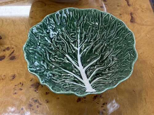 Portuguese majolica cabbage bowl