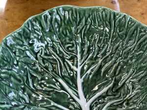 Portuguese majolica cabbage bowl - 2