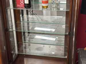 Carved timber display cabinet - 3