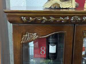 Carved timber display cabinet - 4