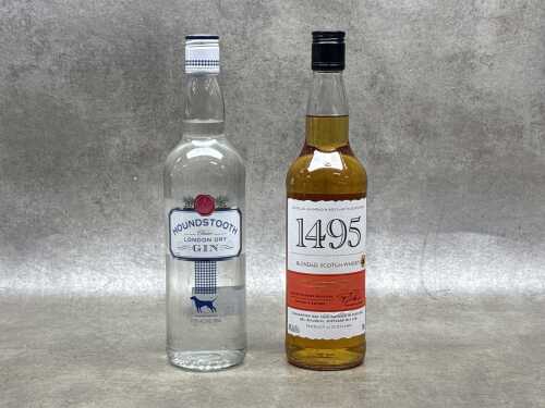Mixed spirits, two bottles including Classic Dry London Gin