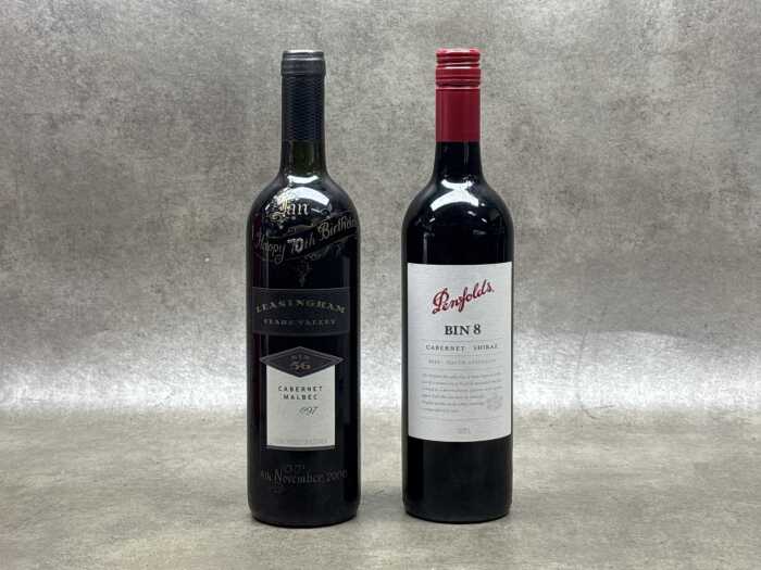 Mixed red wine, two bottles, including Leasingham Bin 56 Cabernet Malbec 1997