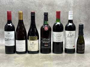 Mixed alcoholic drinks, seven bottles, including Penfolds St Henri Claret 1985