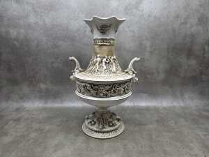 Capodimonte ceramic twin-handled vase
