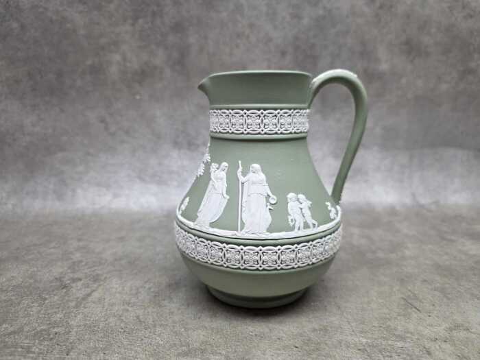 Wedgwood Jasperware jug in green