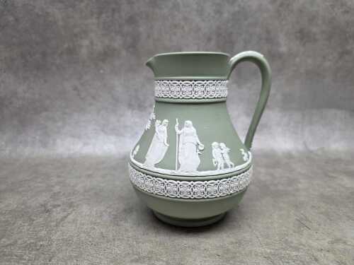 Wedgwood Jasperware jug in green