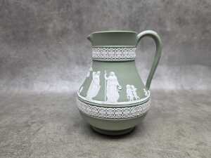 Wedgwood Jasperware jug in green