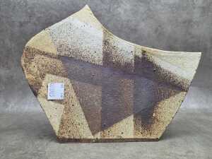 Modernist style ceramic vase with earth tones - 2