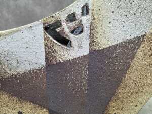 Modernist style ceramic vase with earth tones - 5