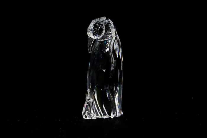 Swarovski Crystal Penguin Mother with Baby figure