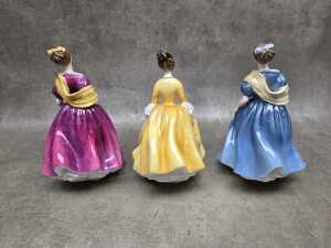Three Royal Doulton porcelain lady figures - 8