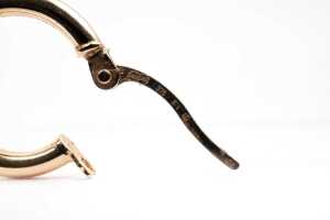 A pair of hoop earrings in 9 carat yellow gold - 3