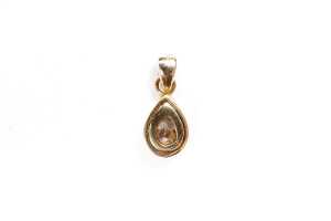 A diamond pendant in 14 carat yellow gold - 2