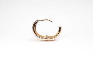 A pair of hoop earrings in 9 carat yellow gold - 2