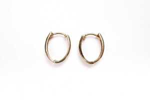 Two pairs of hoops in 9 and 14 carat yellow gold - 3