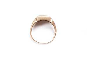 An onyx signet ring in 9 carat yellow gold - 4