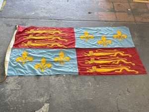 Royal Standard of England fabric flag by Tudor House