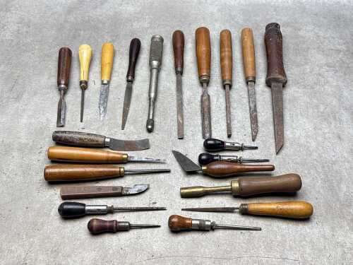 Vintage chisels and hand tools