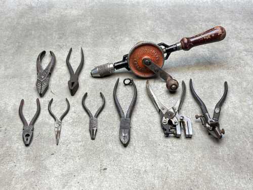 Vintage hand tools and pliers
