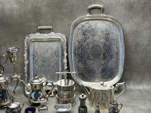 Siler plate and metal decorative items - 2