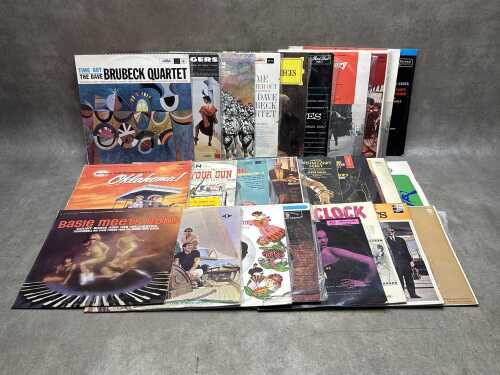 Assorted vinyl records, including Leonard Bernstein