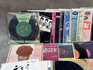 Mostly 1960s 45rpm 7" vinyl singles and EPs, including Jimi Hendrix Experience - 2