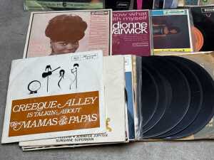 Mostly 1960s 45rpm 7" vinyl singles and EPs, including Jimi Hendrix Experience - 4